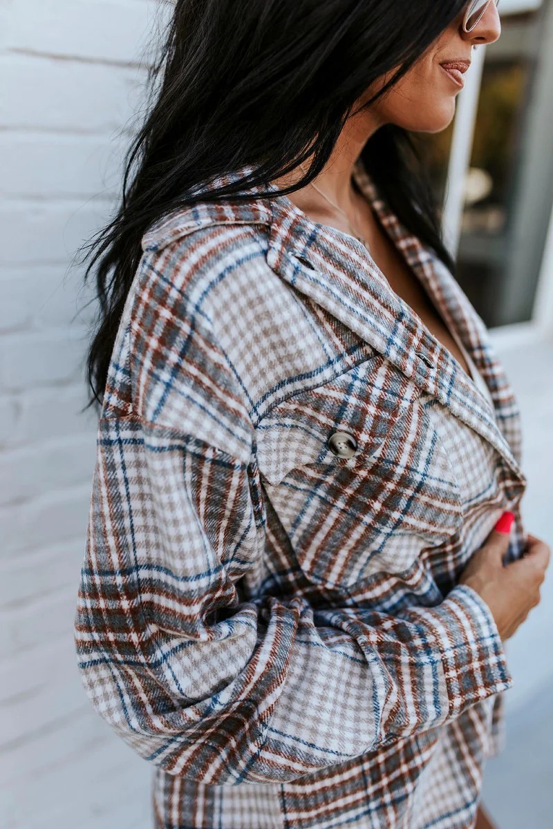 Coffee Date Plaid Shacket - Image 6