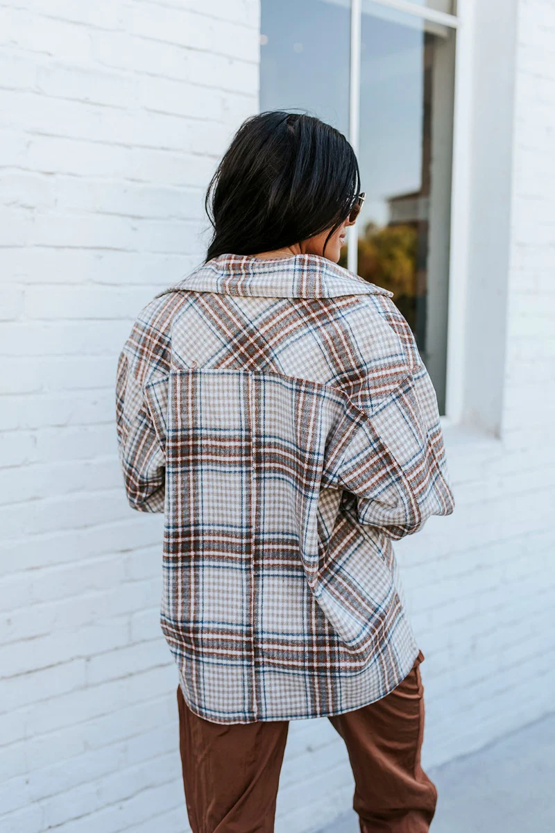 Coffee Date Plaid Shacket - Image 8