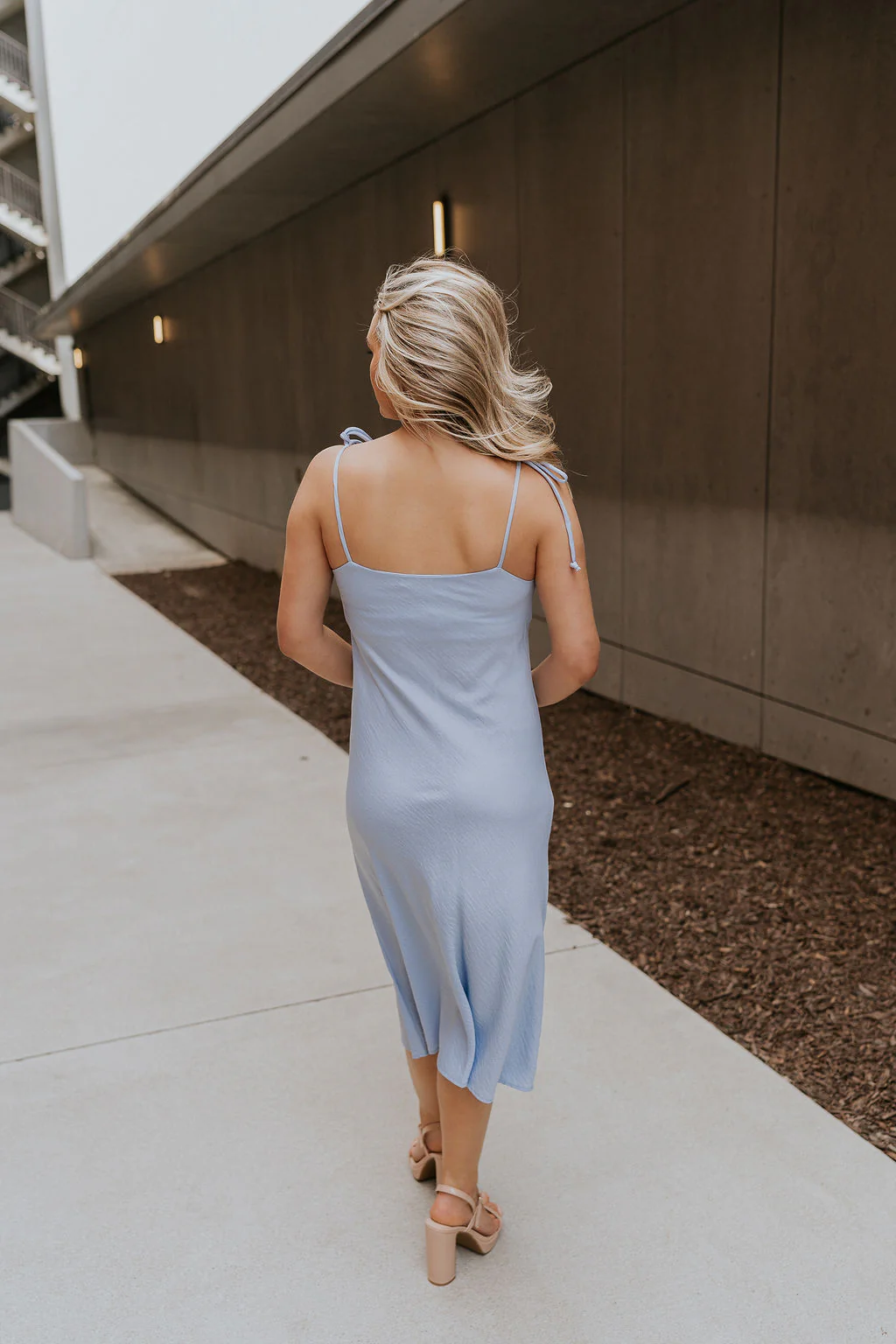 Colette Light Blue Midi Dress - Image 10