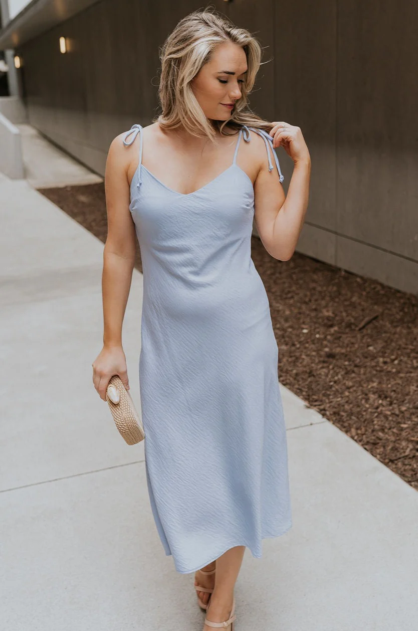 Colette Light Blue Midi Dress - Image 2