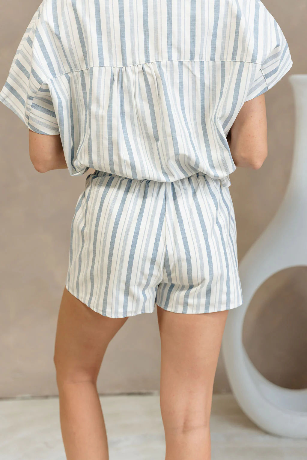 Colette White & Blue Stripe Shorts - Image 3
