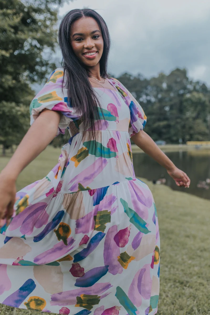 Color Your World Midi Dress