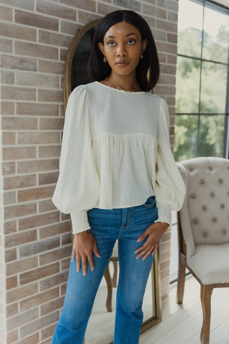 Come Clean Top in Cream