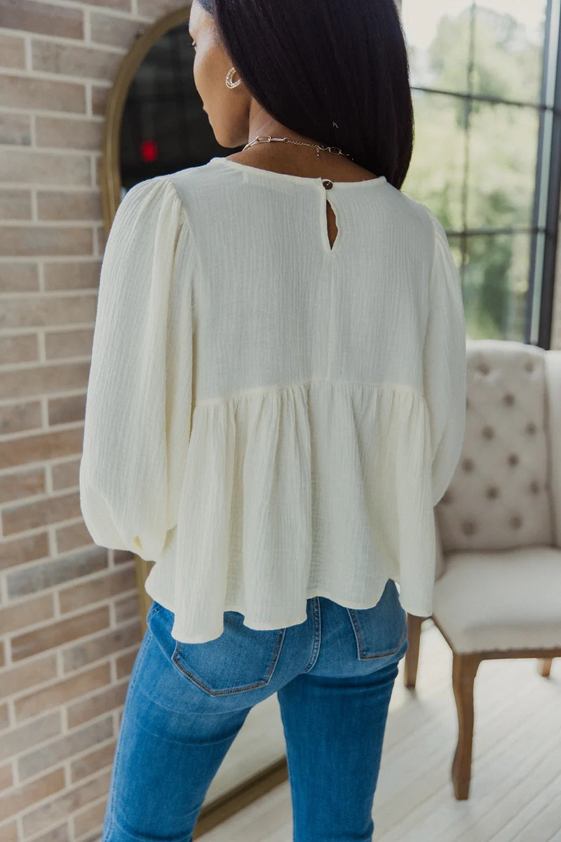 Come Clean Top in Cream - Image 4