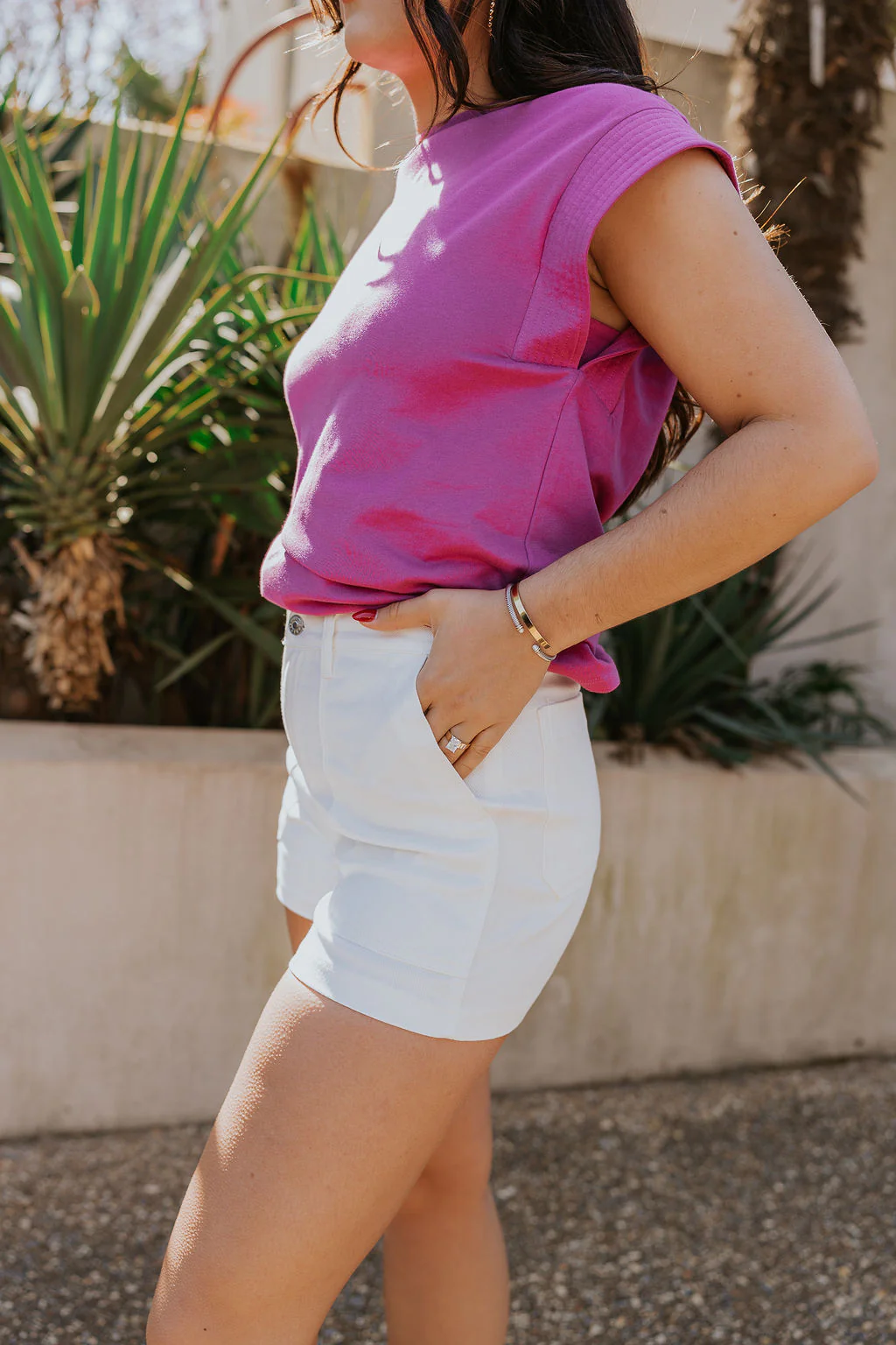Audrey White Denim Shorts - Image 5