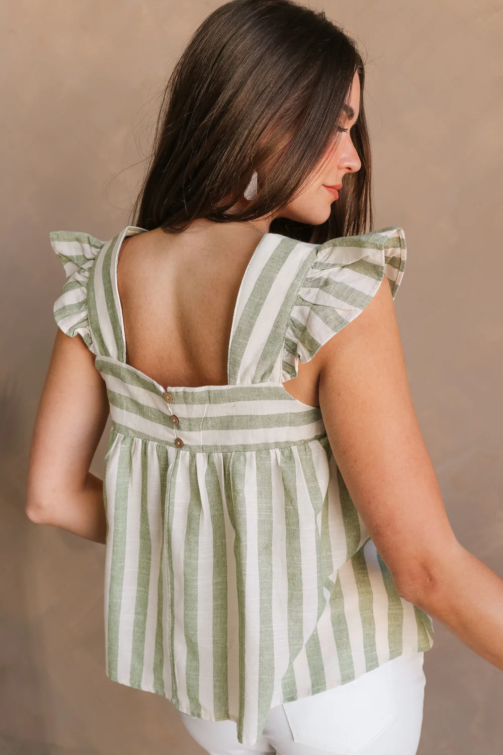 Coraline Green & Ivory Striped Tank - Image 5