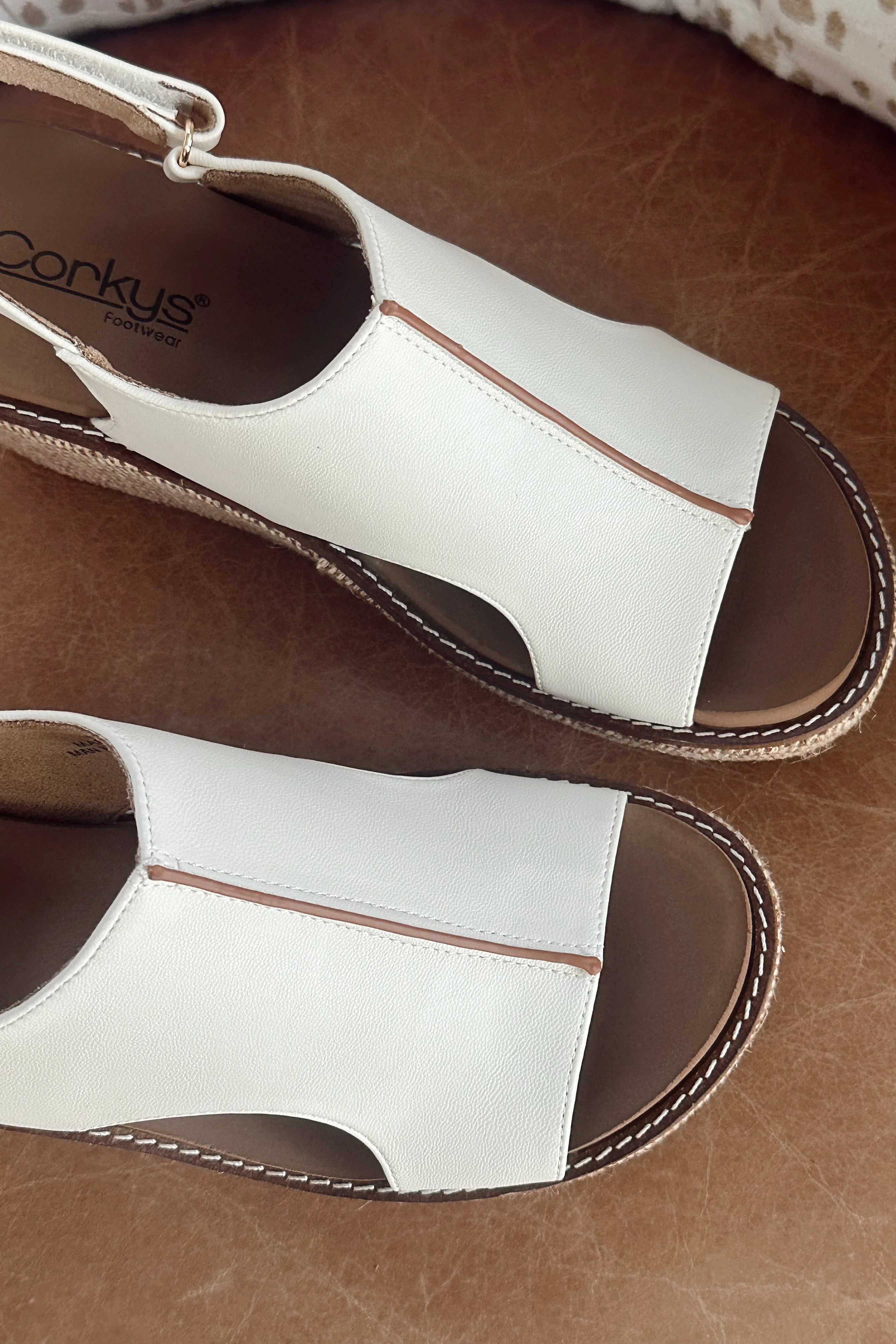 Corkys Carley Ivory Wedge Sandal - Image 2