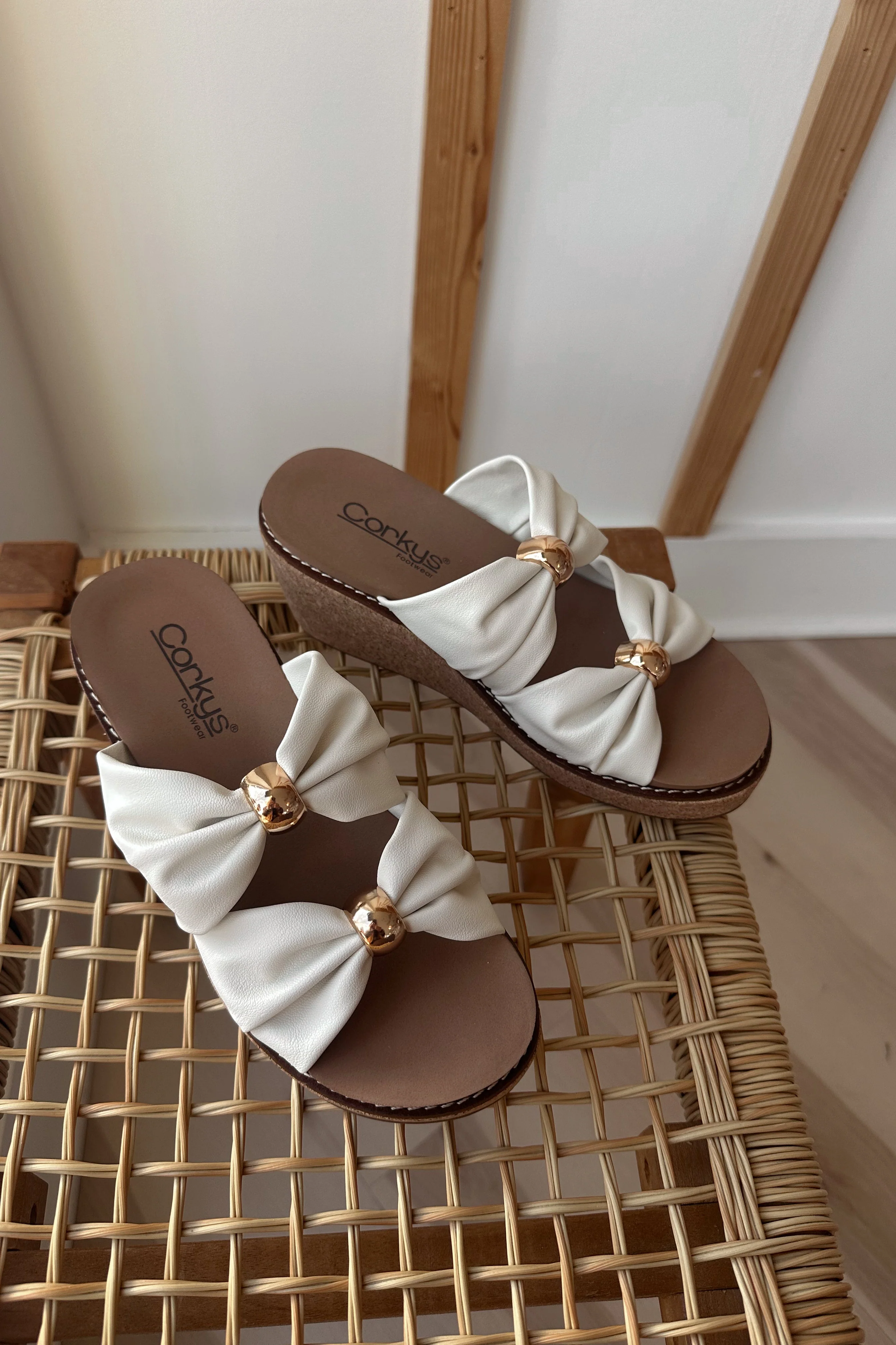 Corkys Miss Understood Ivory Wedge Sandal - Image 4
