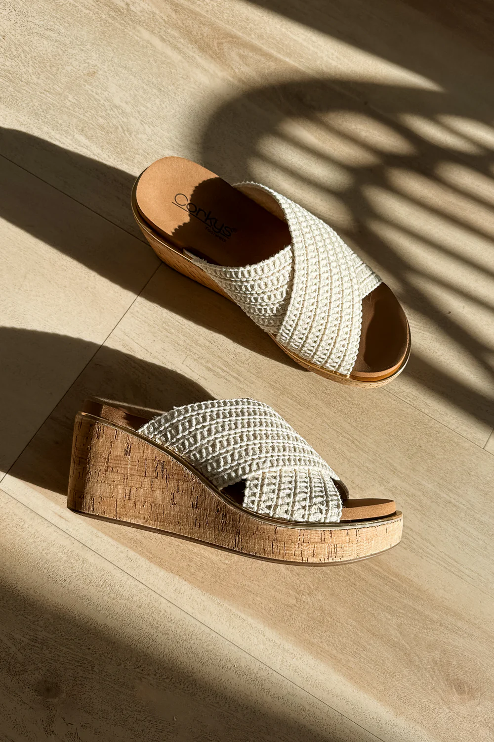 Corkys Peace Out Ivory Wedge Sandal - Image 7