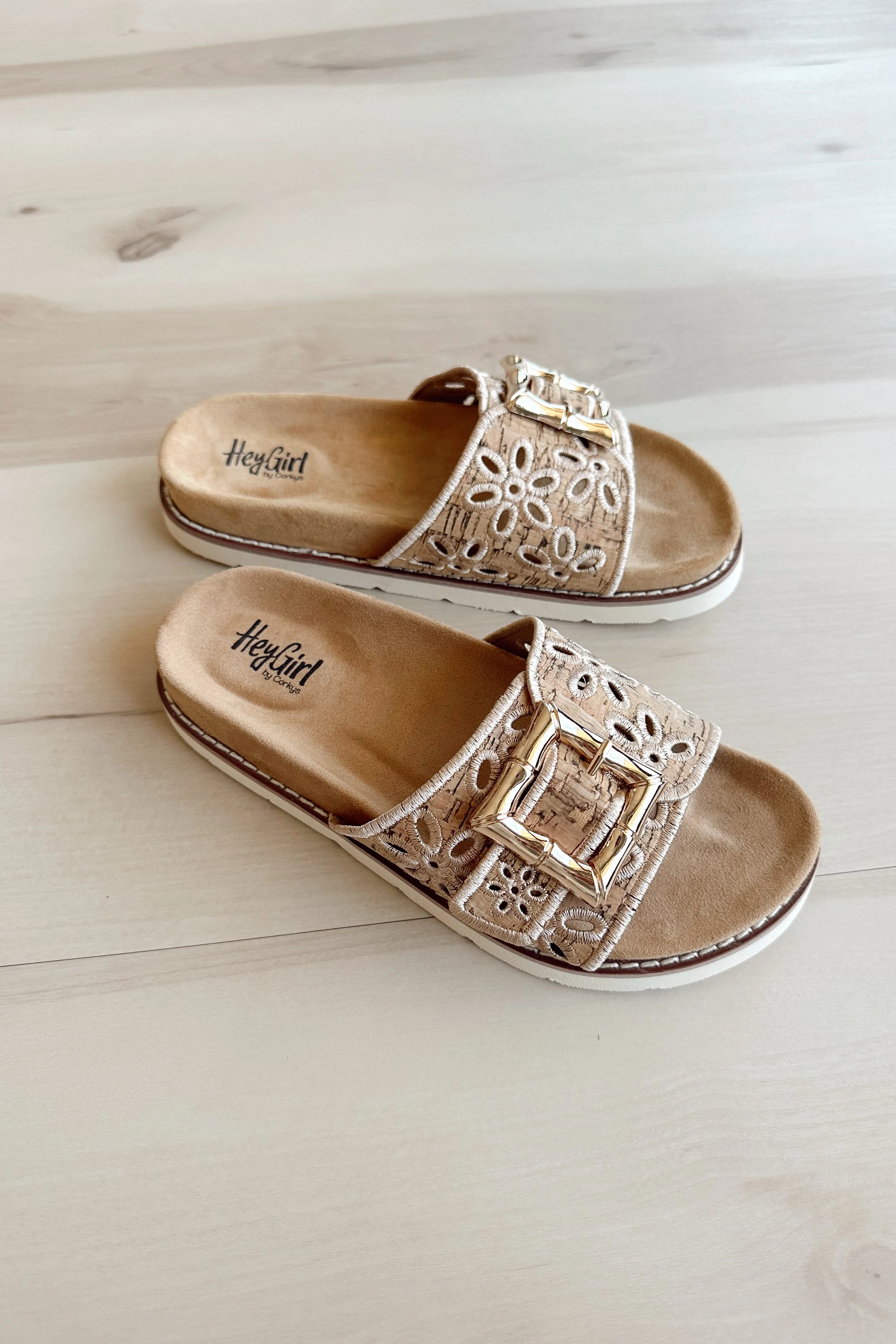 Hey Girl by Corkys Slide in My DM Tan Sandal