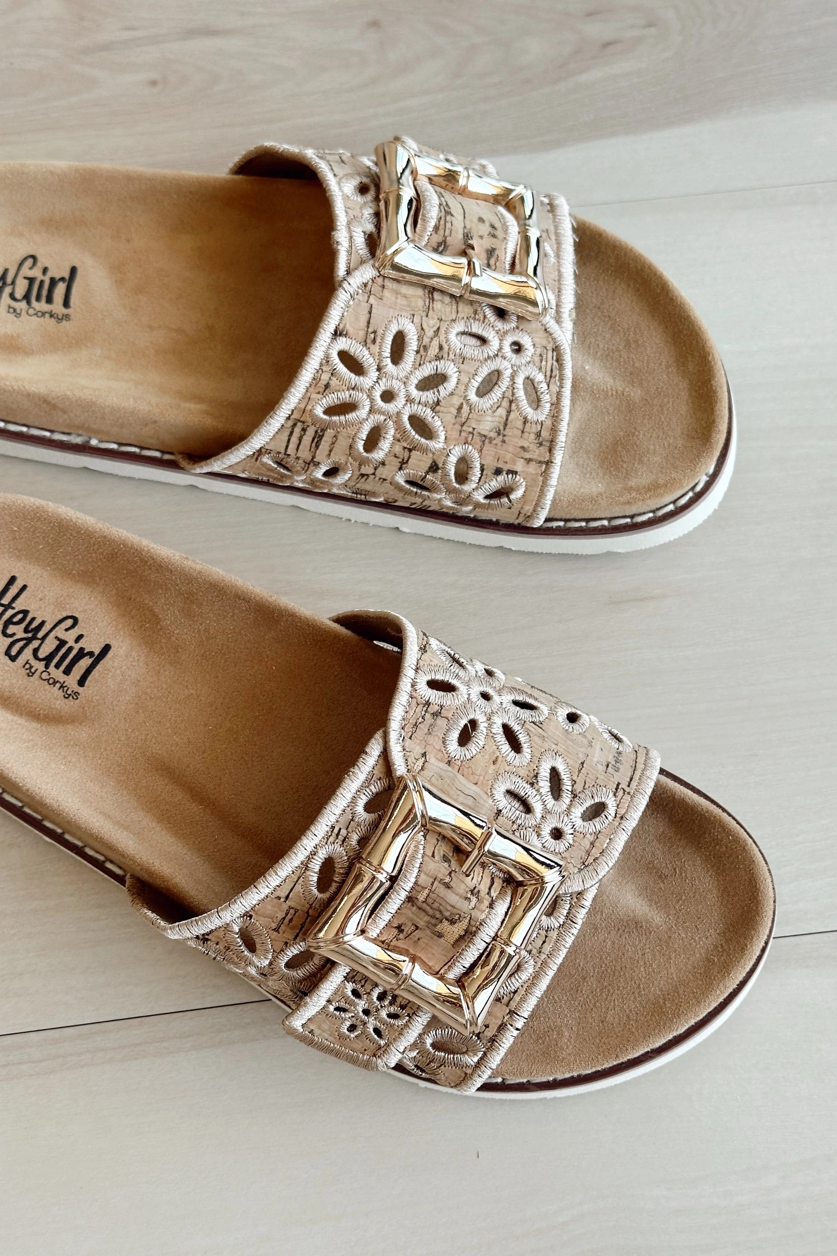 Hey Girl by Corkys Slide in My DM Tan Sandal - Image 5