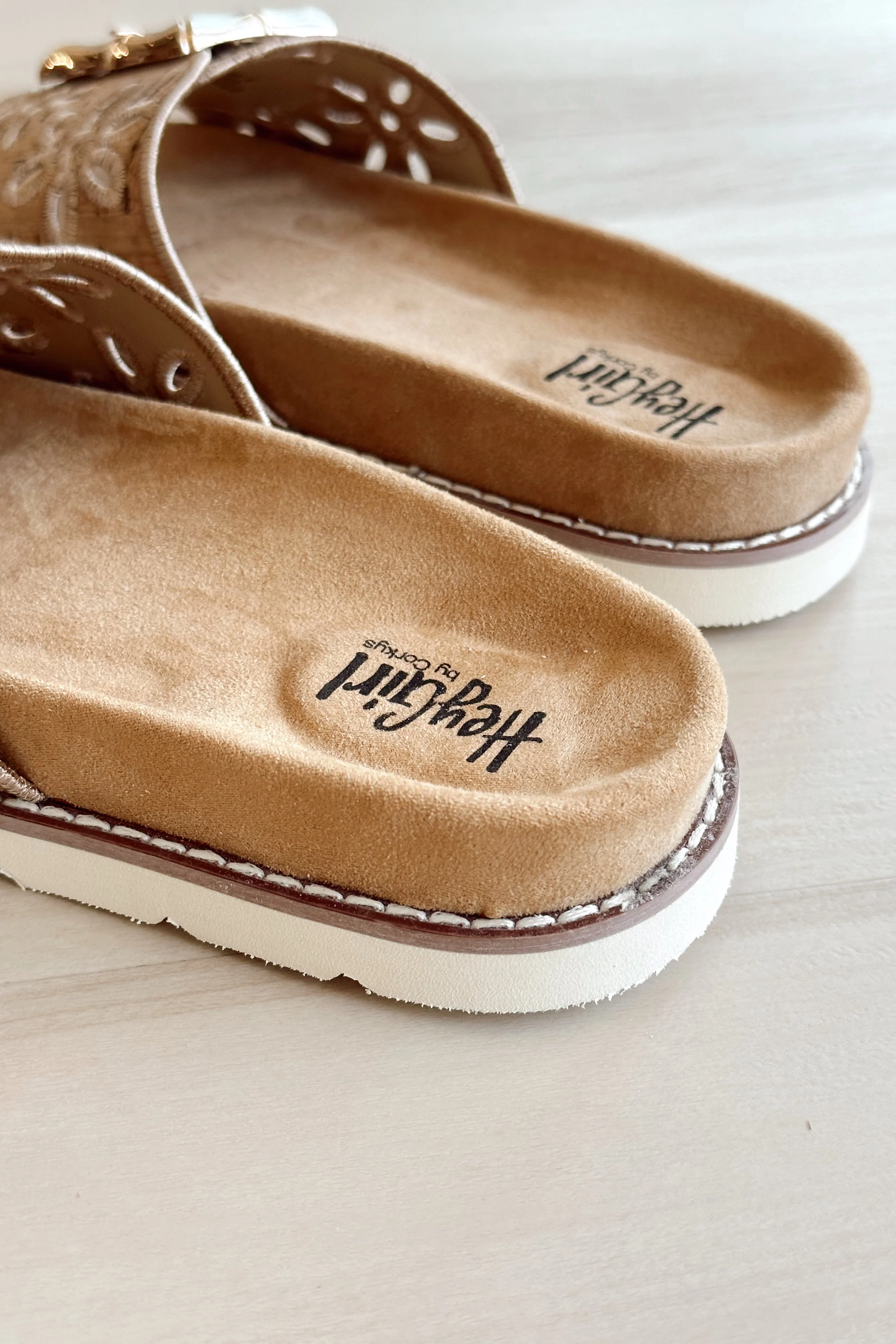 Hey Girl by Corkys Slide in My DM Tan Sandal - Image 7