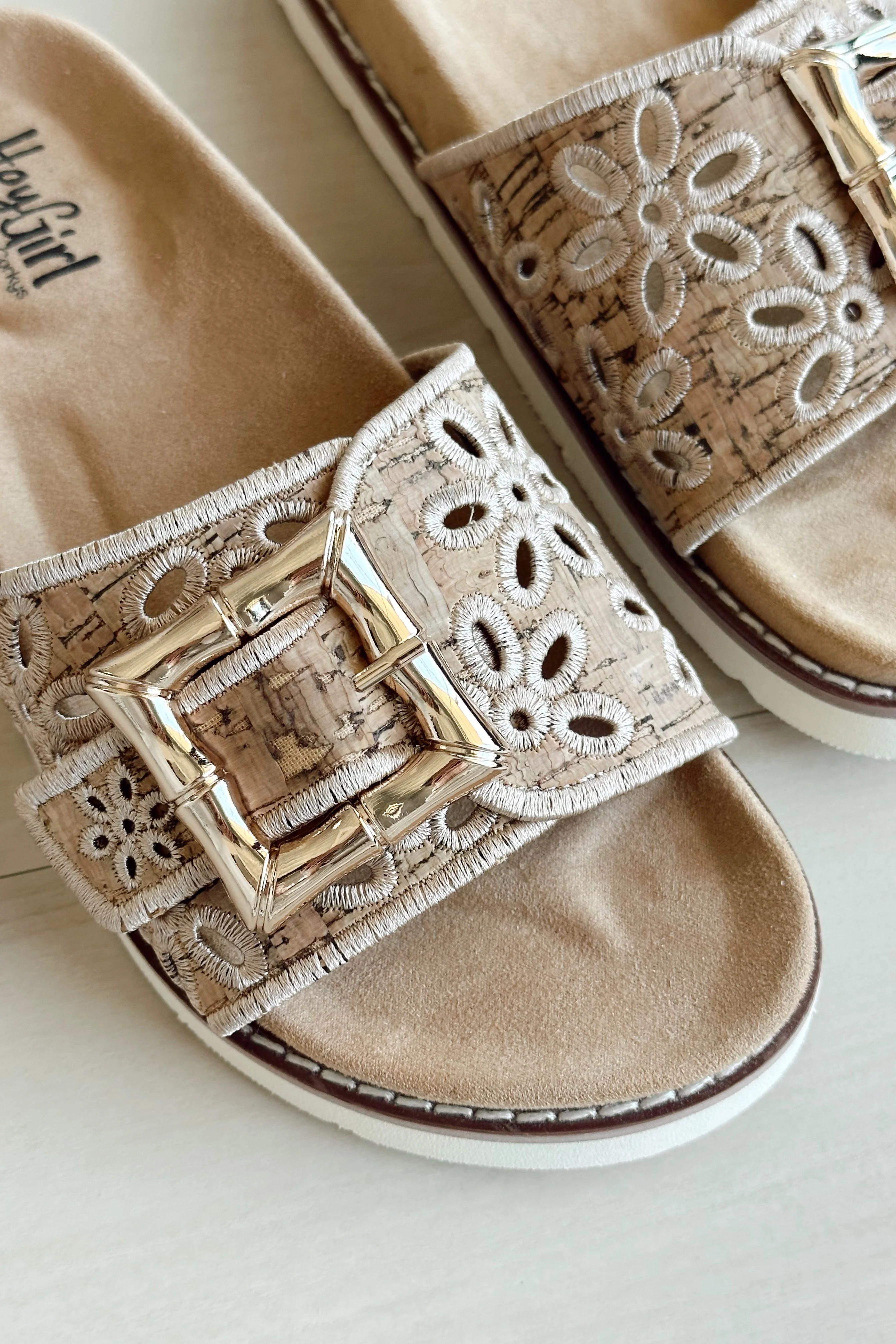 Hey Girl by Corkys Slide in My DM Tan Sandal - Image 8