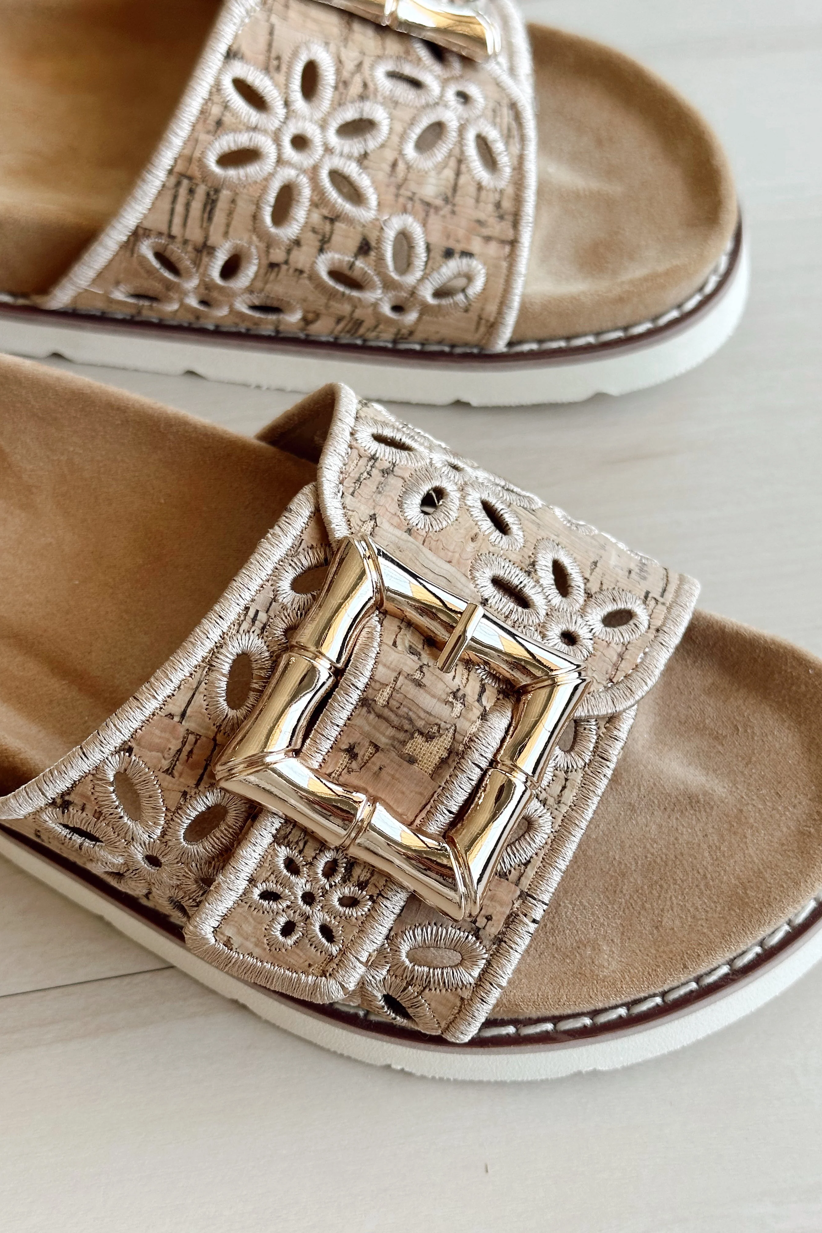 Hey Girl by Corkys Slide in My DM Tan Sandal - Image 9