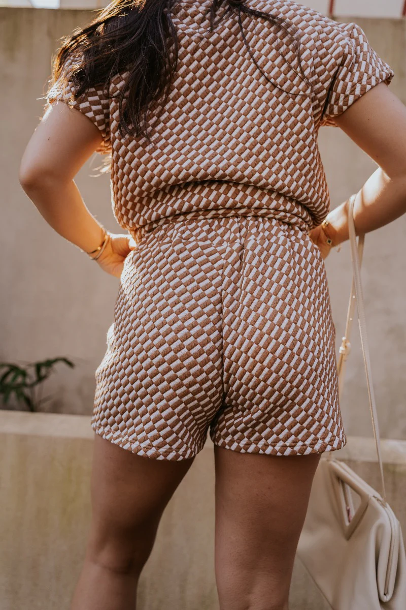 Corsica Knit Checkered Shorts - Image 5