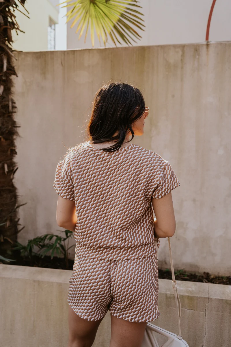 Corsica Knit Checkered Shorts - Image 6