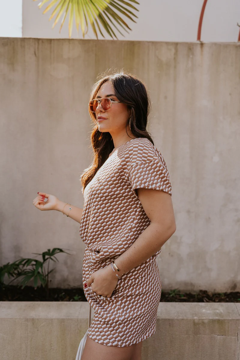 Corsica Knit Checkered Top - Image 4