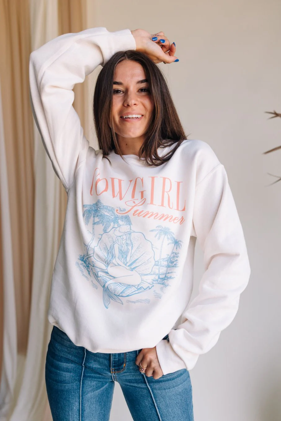 Cowgirl Summer Graphic Sweatshirt - Image 2