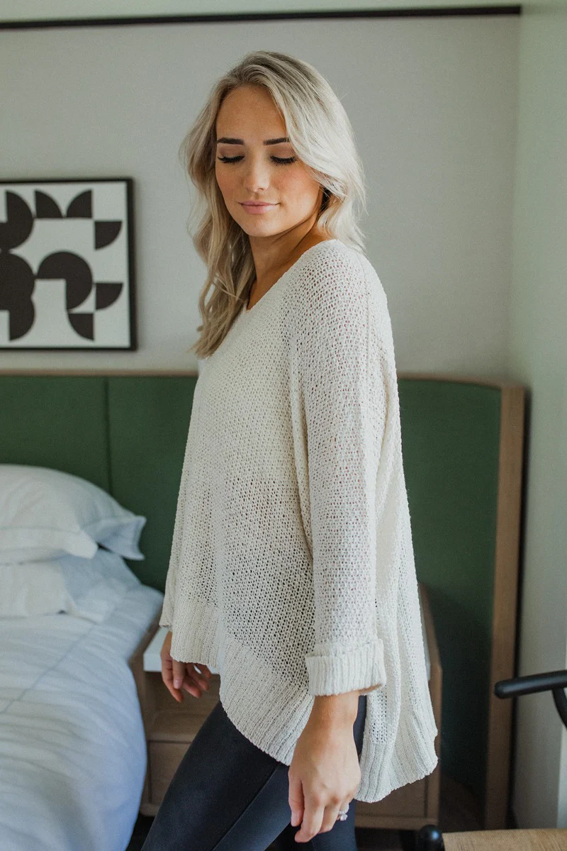 Easy Breezy Top In Cream - Image 3