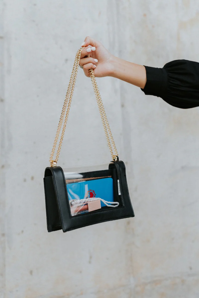 Crystal Clear Purse In Black - Image 2