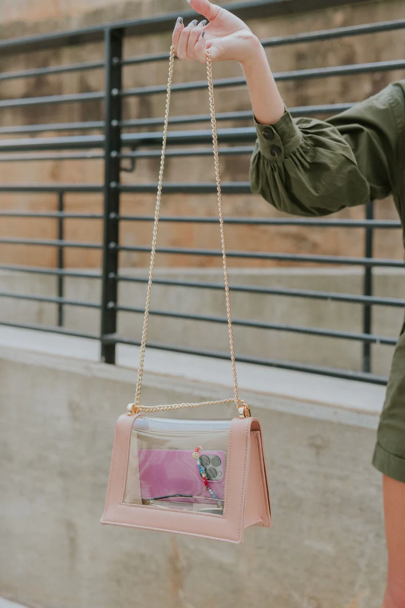 Crystal Clear Purse In Nude - Image 3