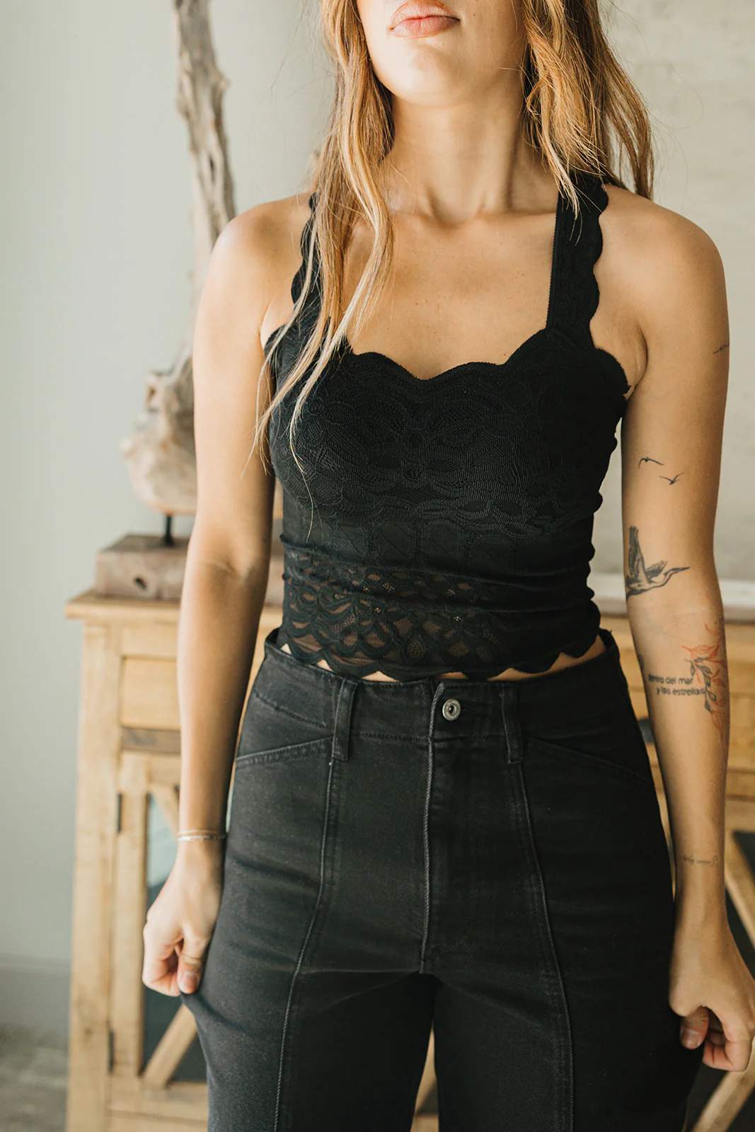 Cynthia Black Lace Brami Tank - Image 5