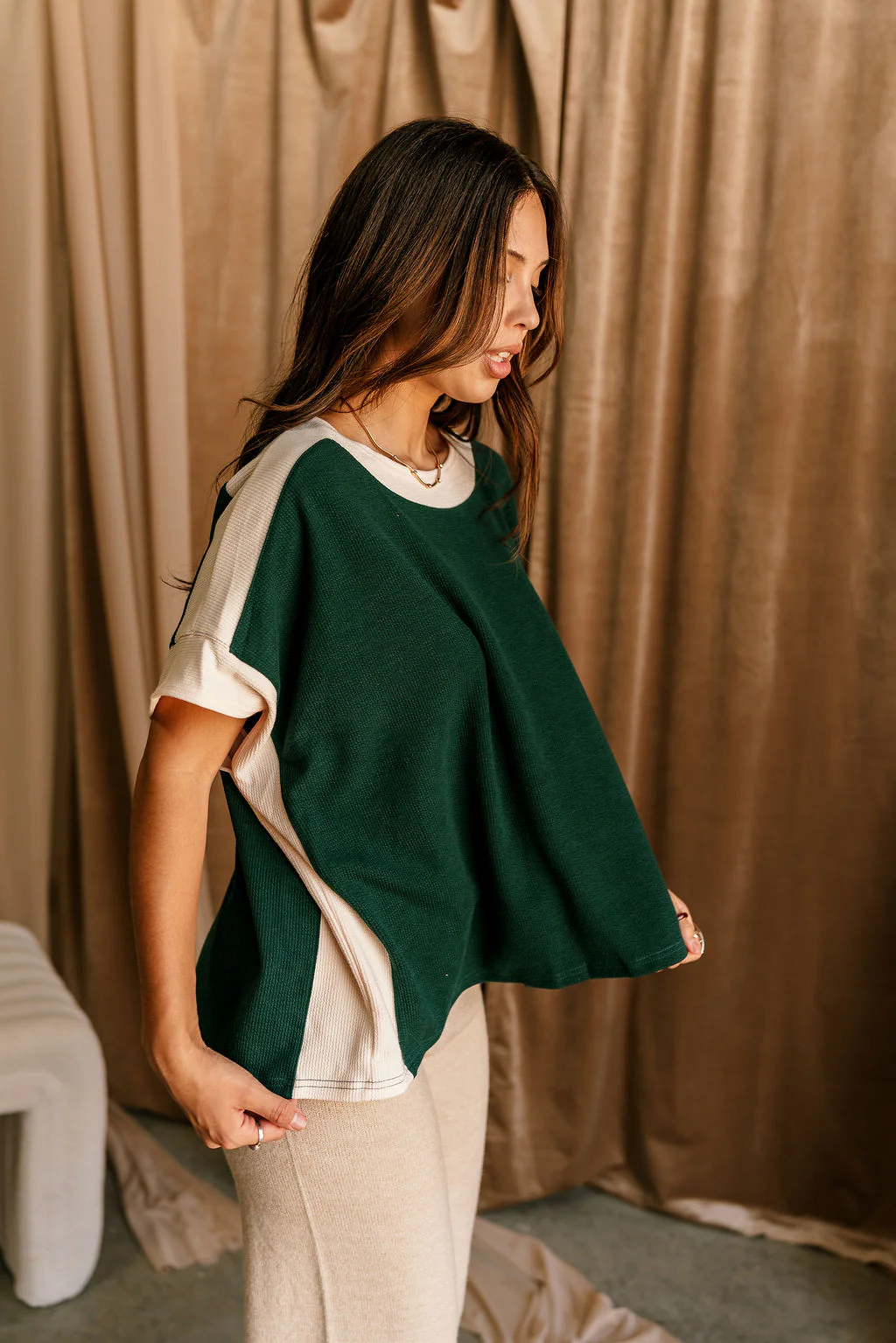 Cynthia Color Block Short Sleeve Top - Image 3