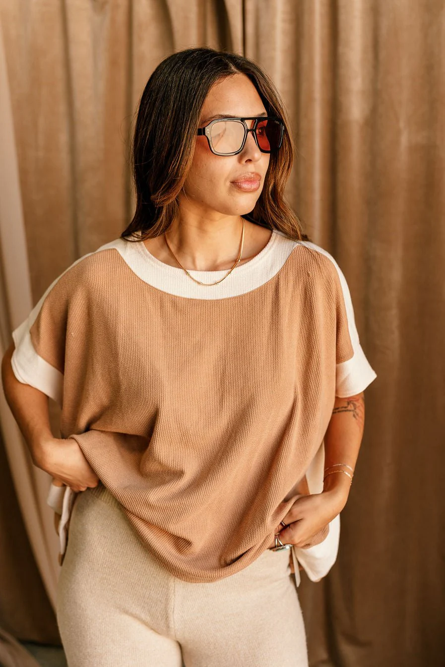 Cynthia Color Block Short Sleeve Top - Image 6