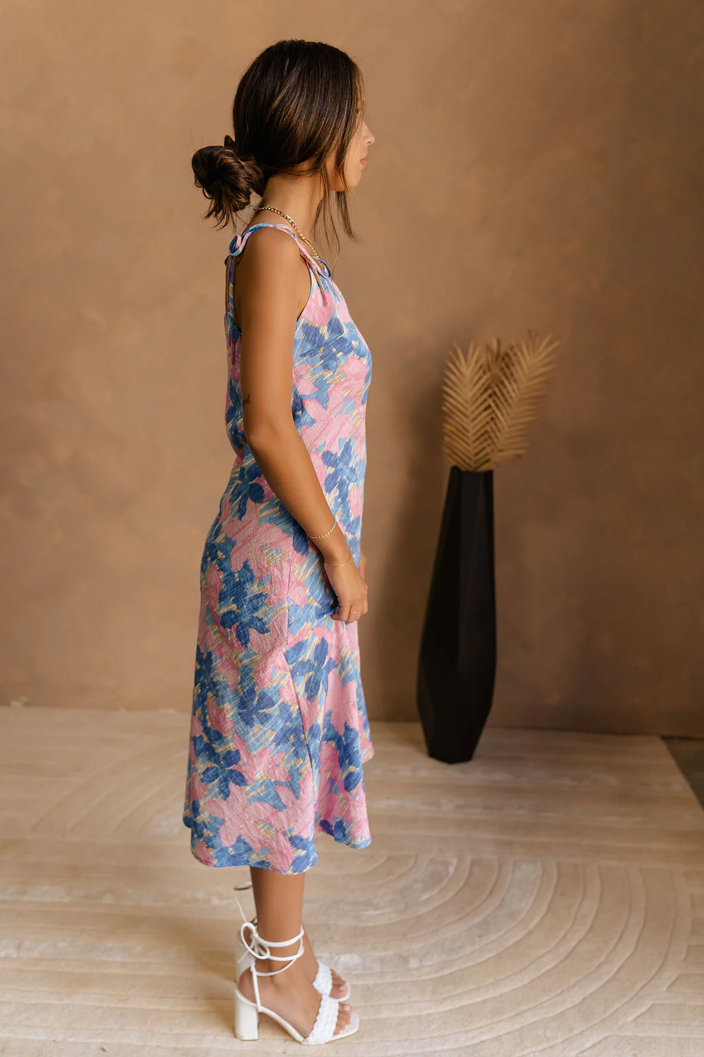 Madison Blue and Rose Pink Midi Dress - Image 7