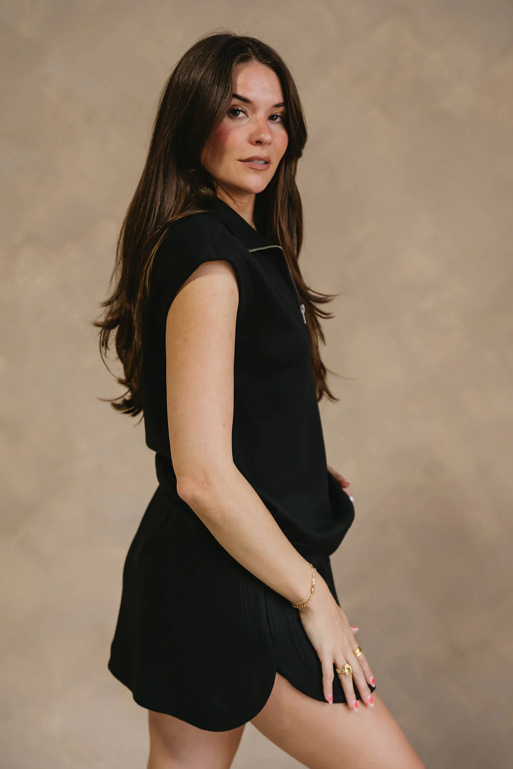 Dakota Black Quarter-Zip Butter Soft Top - Image 9