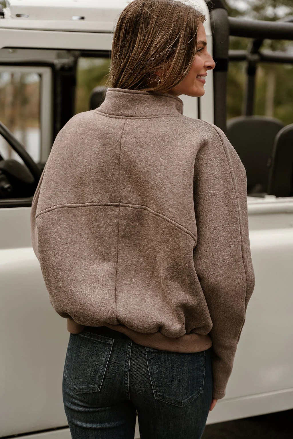 Dakota Brown Heather Quarter Zip Pullover - Image 12