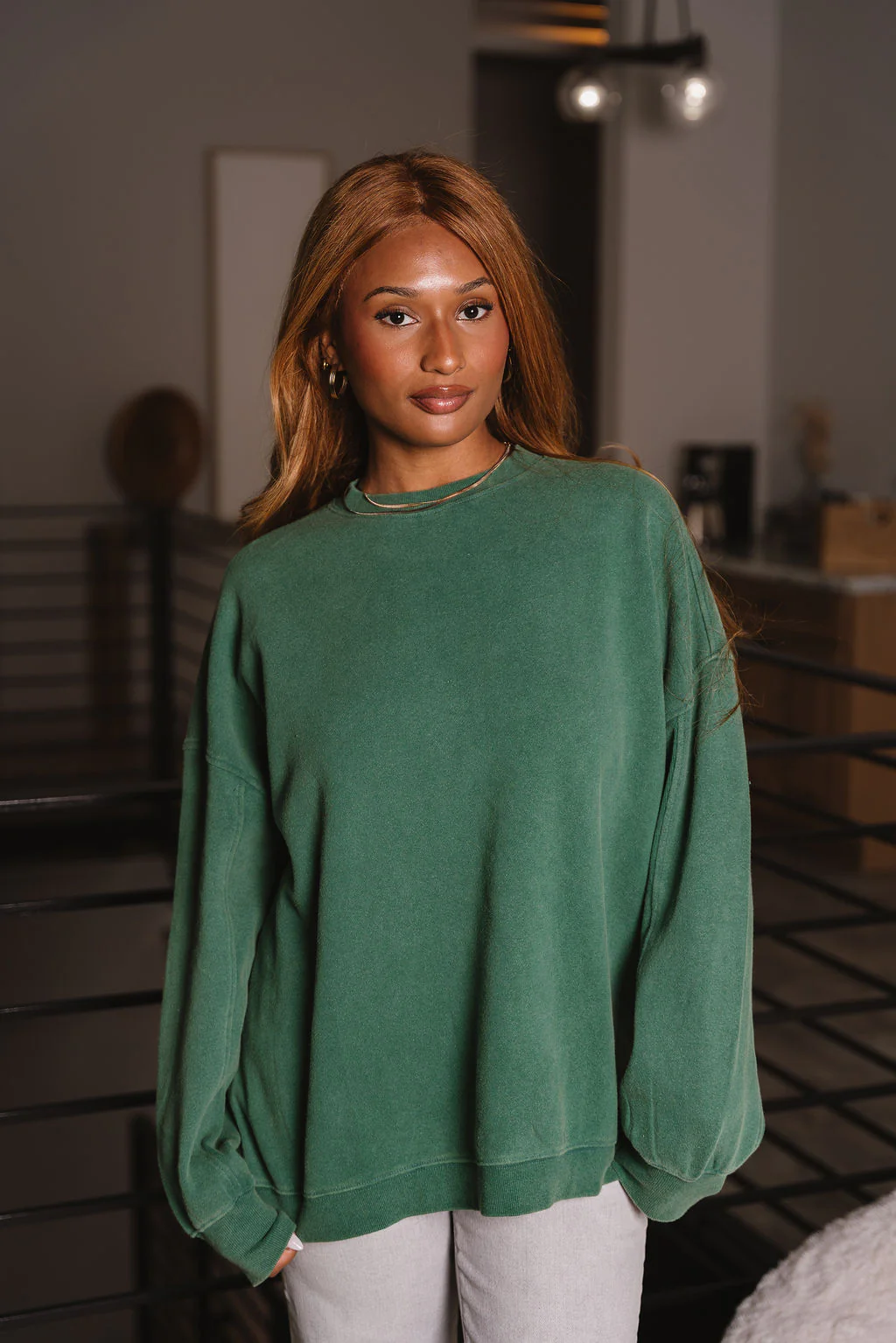 Dakota Dark Green Sweatshirt - Image 5