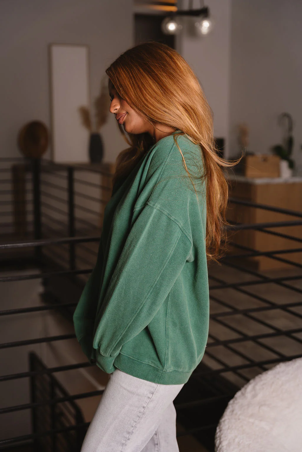 Dakota Dark Green Sweatshirt - Image 6