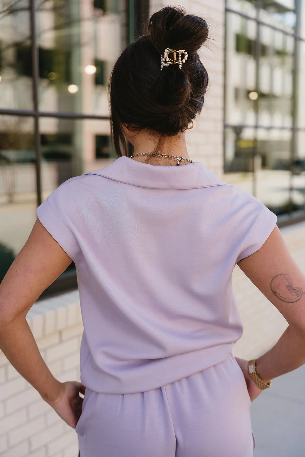 Dakota Lilac Quarter-Zip Butter Soft Top - Image 5