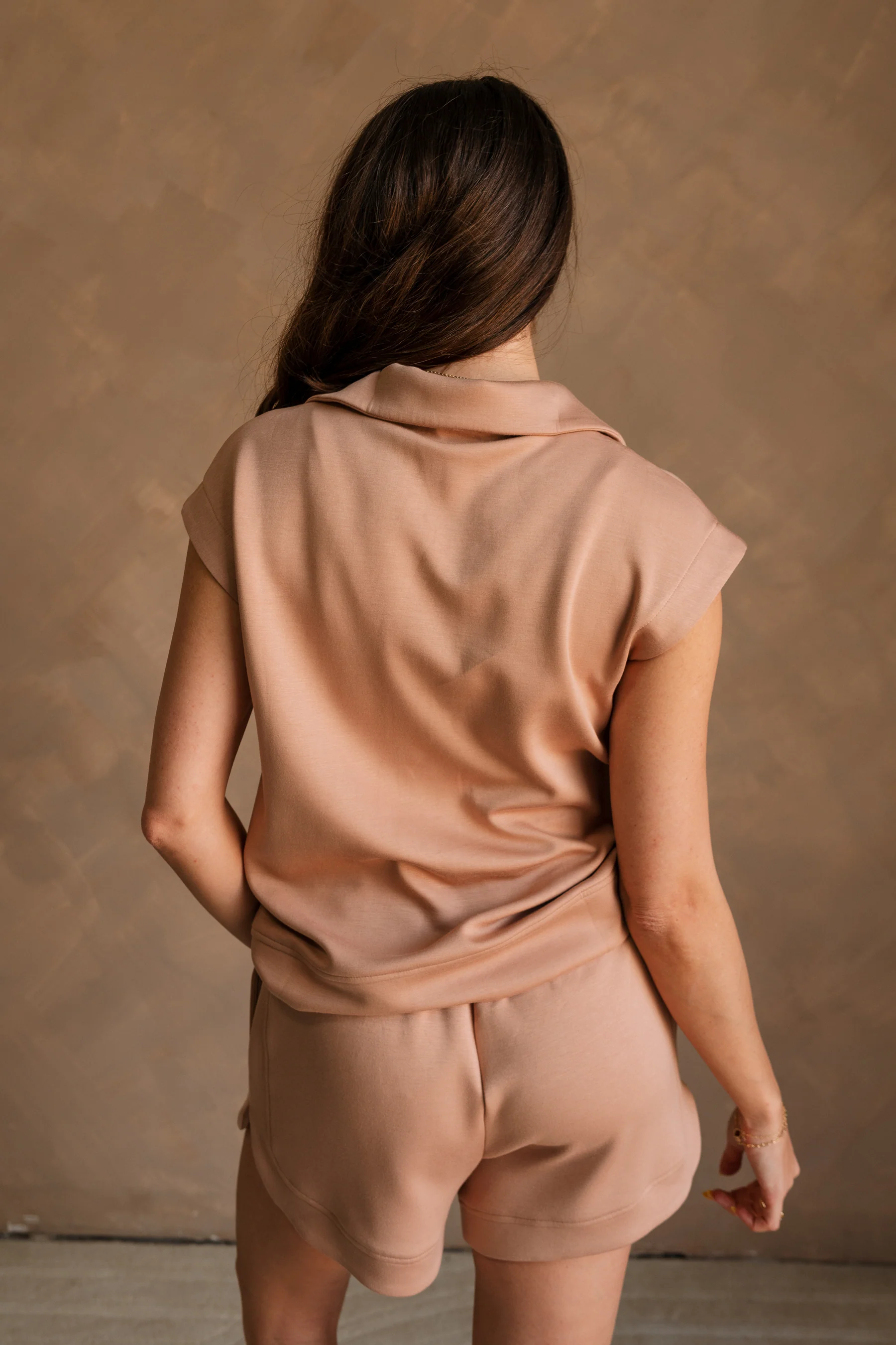 Dakota Taupe Quarter-Zip Butter Soft Top - Image 6