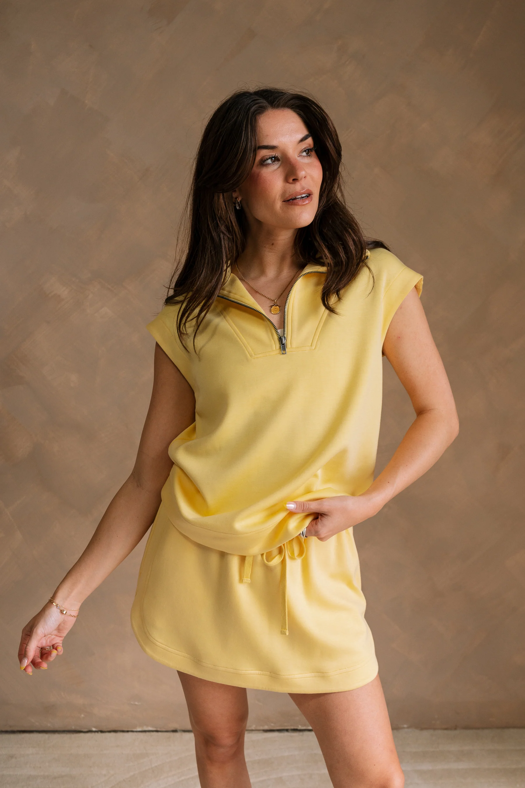 Dakota Yellow Quarter-Zip Butter Soft Top - Image 5