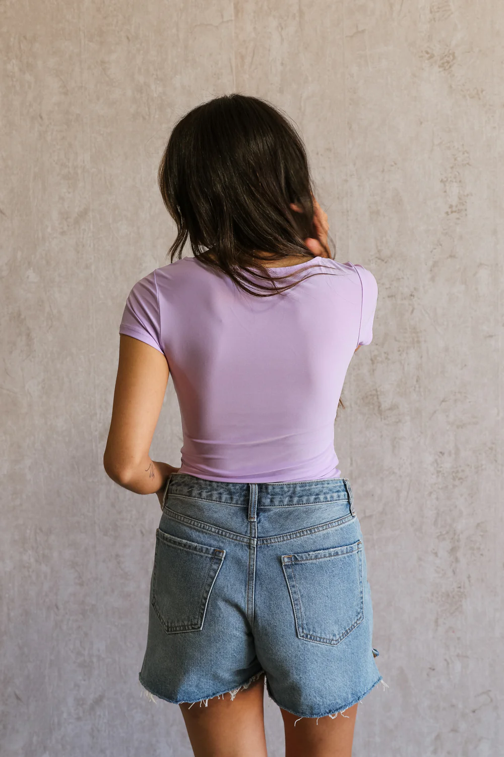 Dani Lavender Short Sleeve Top - Image 5