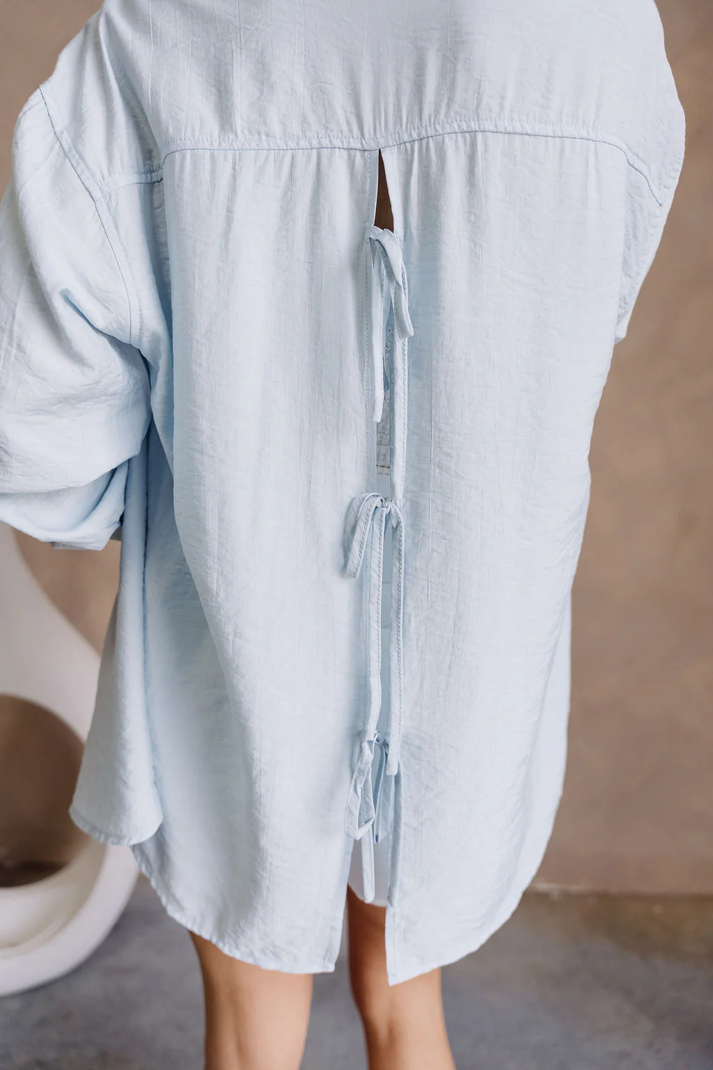 Danica Light Blue Tie-Back Top - Image 4