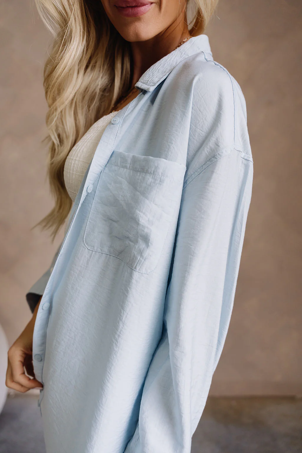 Danica Light Blue Tie-Back Top - Image 5