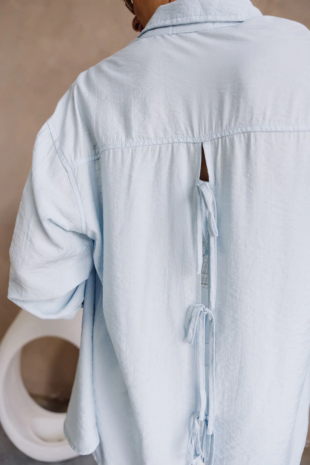 Danica Light Blue Tie-Back Top - Image 7