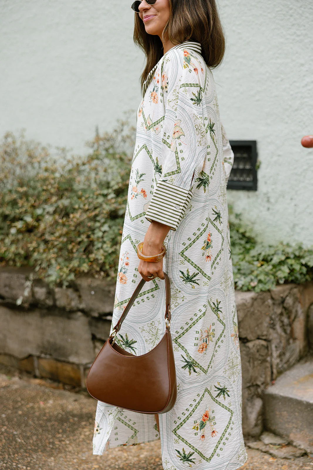 Daniela Olive & Cream Multi Tropical Midi Dress - Image 5