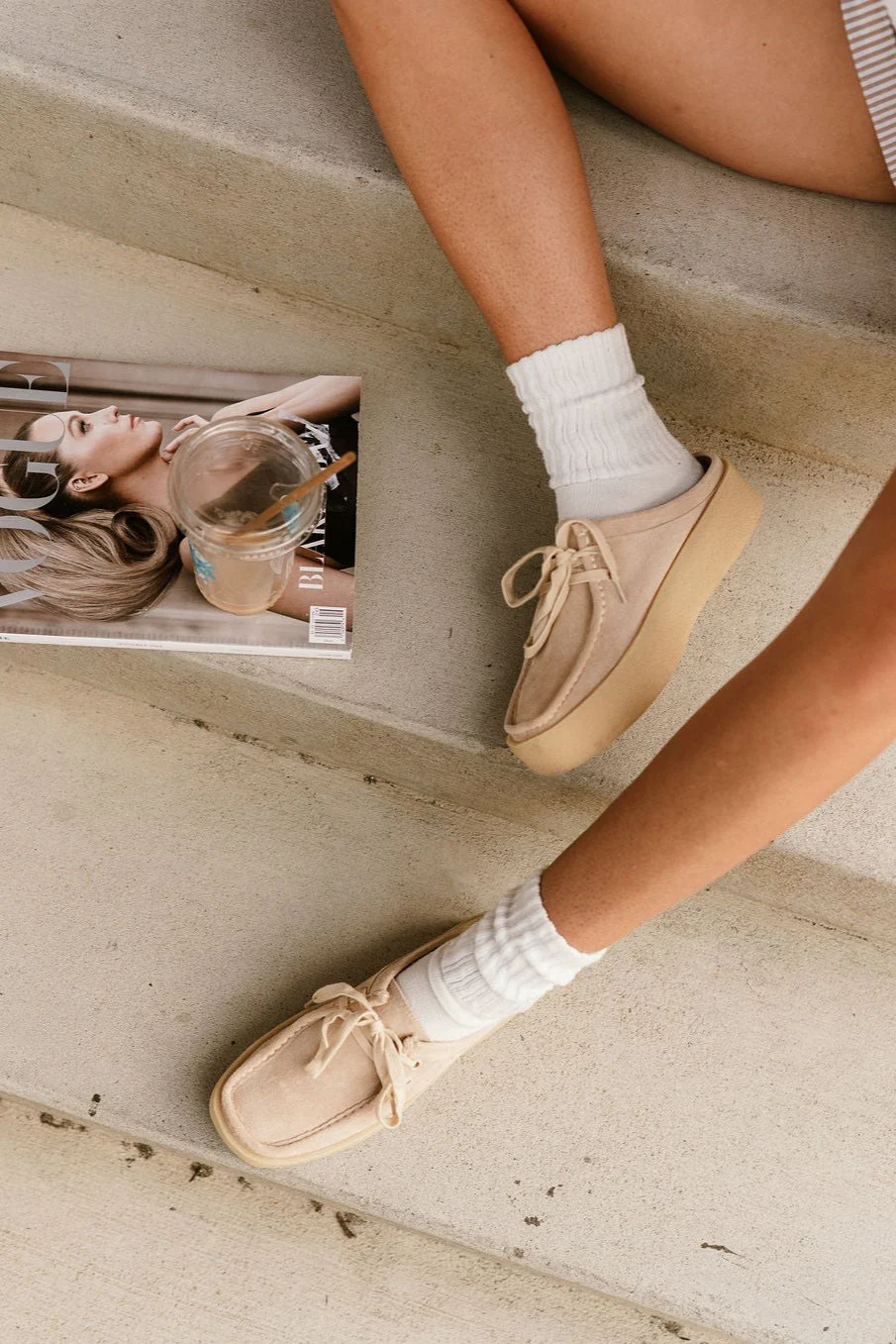 Daybreak Taupe Wallabee Slide