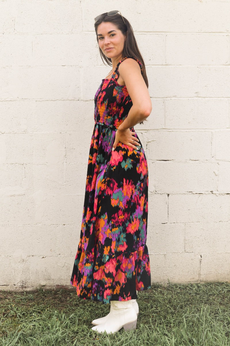 Daydreamer Midi Dress in Black - Image 5