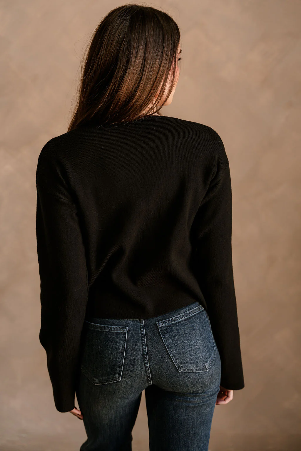 Delaney Black & Gold Button-Up Pocket Cardigan - Image 9