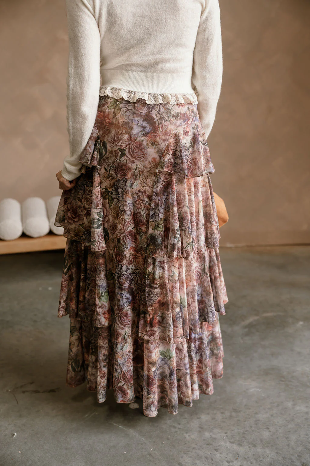 Delilah Multi Floral Tiered Maxi Skirt - Image 11