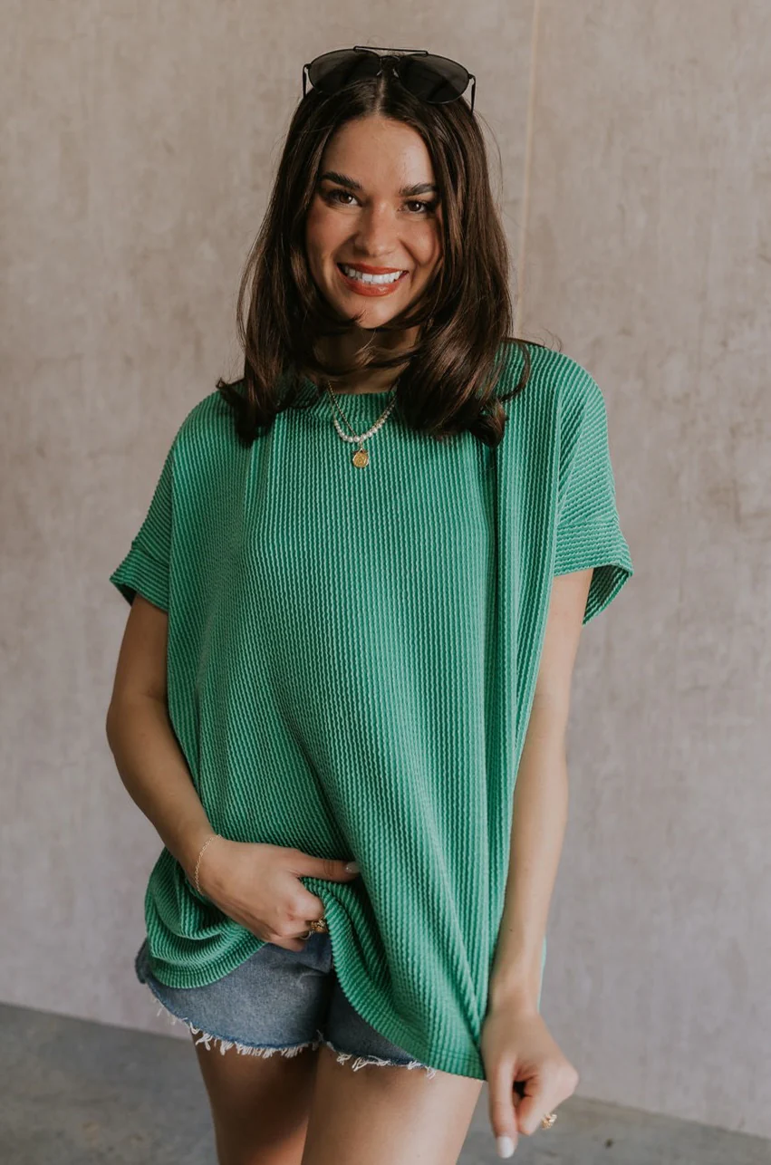 Destiny Ribbed Short Sleeve Top - Image 12