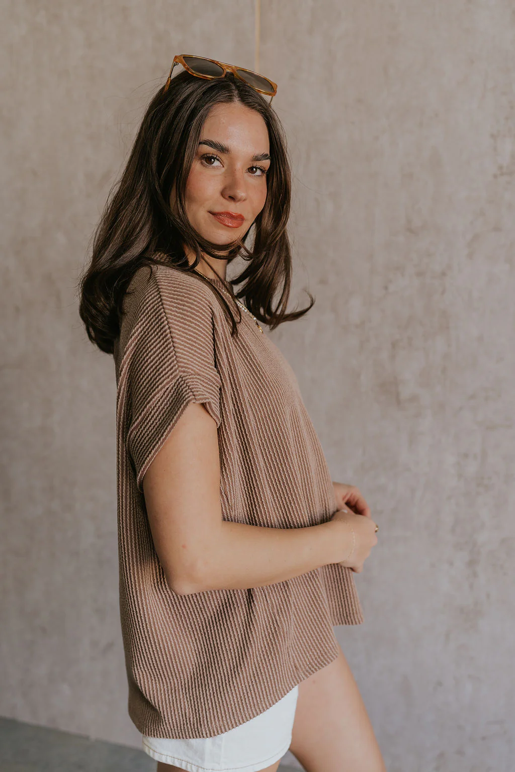 Destiny Ribbed Short Sleeve Top - Image 26
