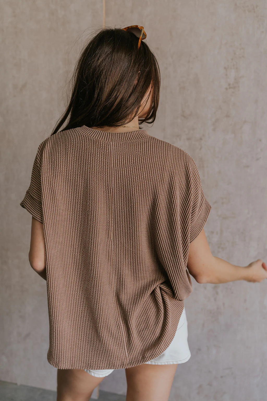 Destiny Ribbed Short Sleeve Top - Image 27