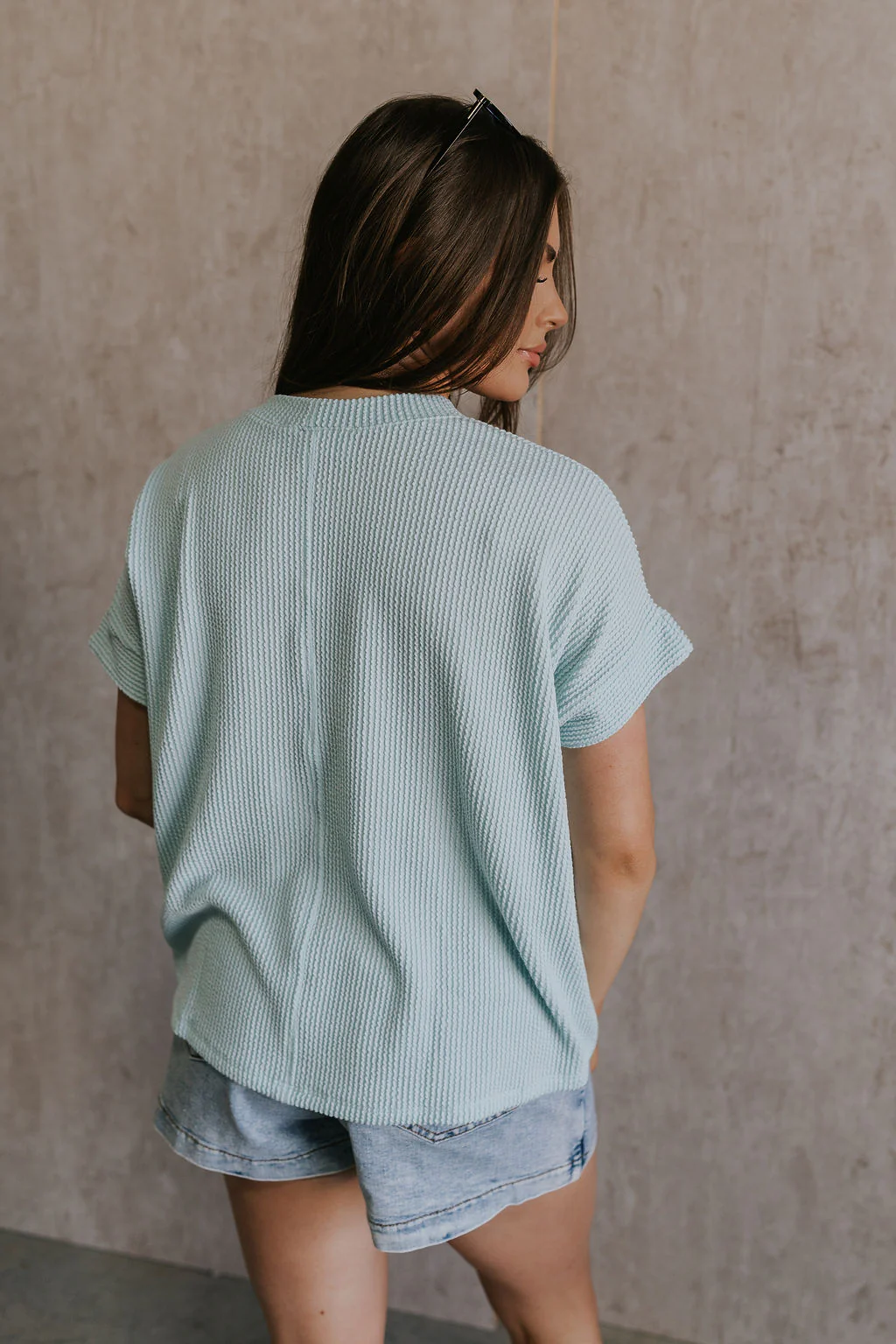 Destiny Ribbed Short Sleeve Top - Image 36