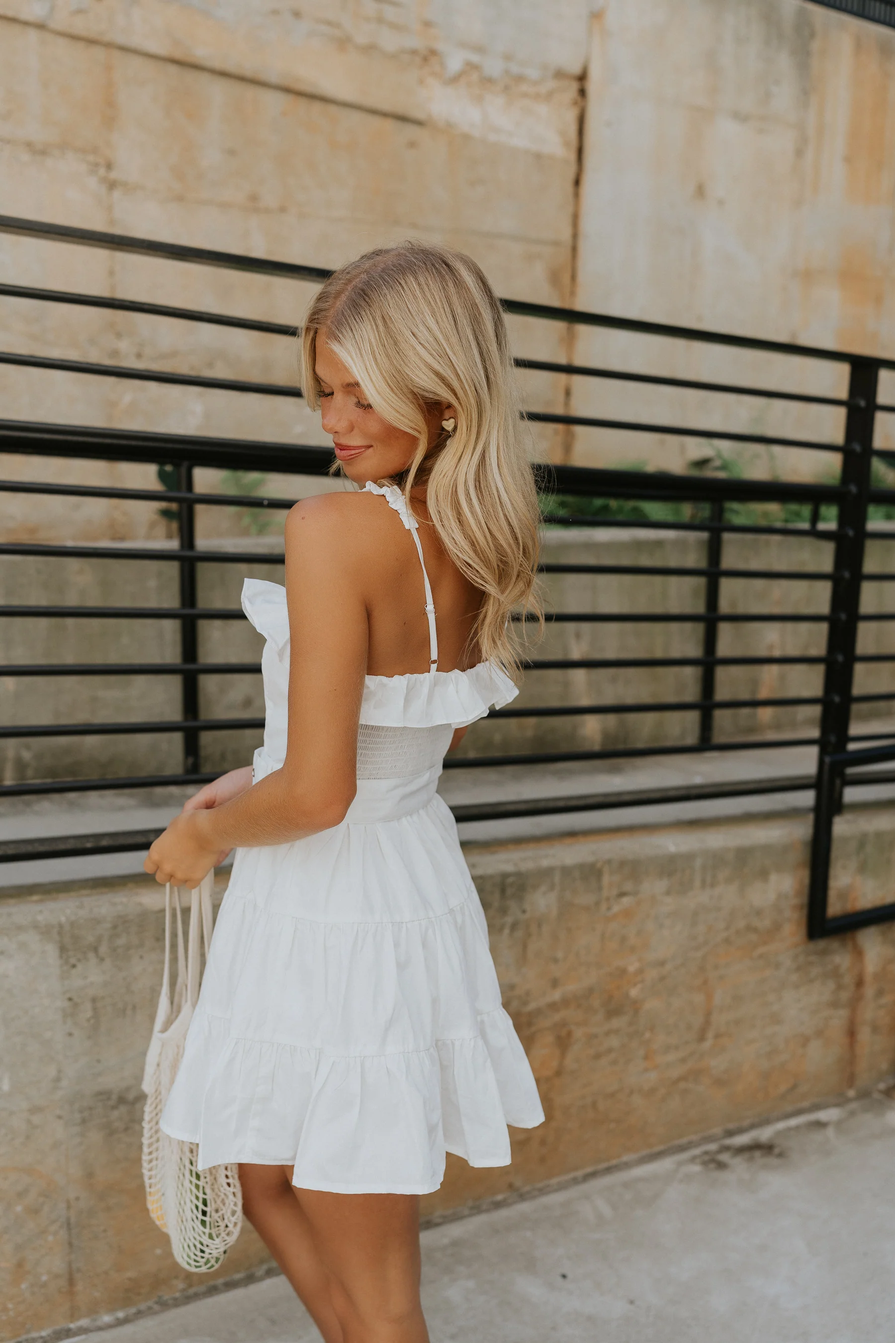 Destiny White Mini Dress - Image 2